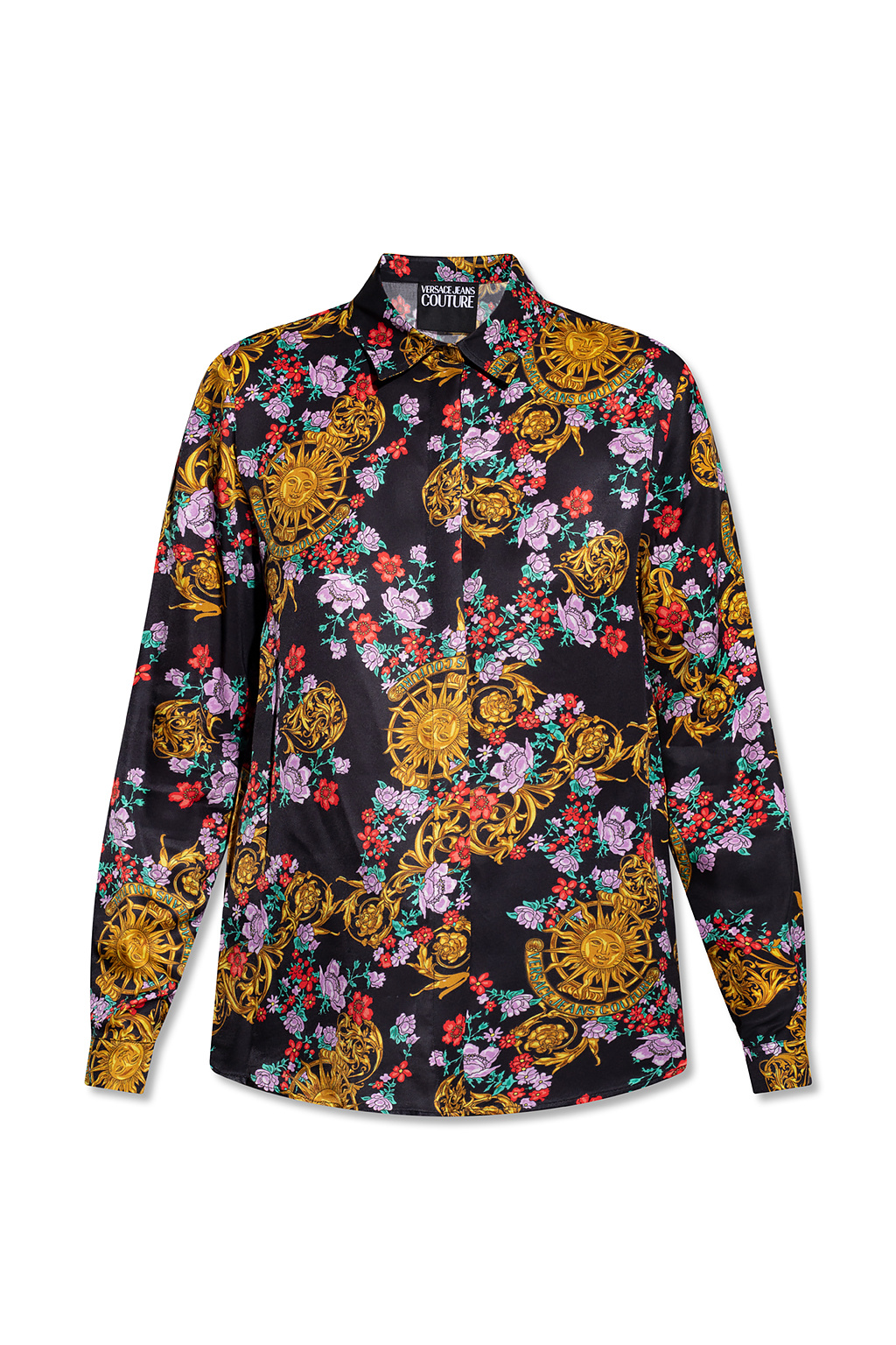 Versace Jeans Couture Shirt with 'Sun Flower Garland' motif